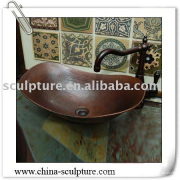 copper vessel sink for hotel decoration/metal sink